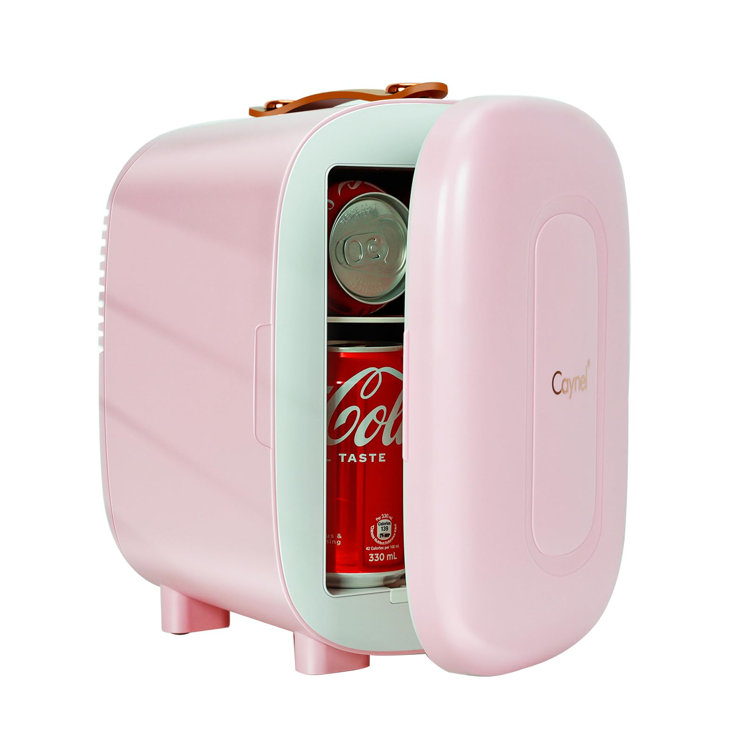 Caynel 5L Portable Retro Mini Fridge 6-can Mini Refrigerator