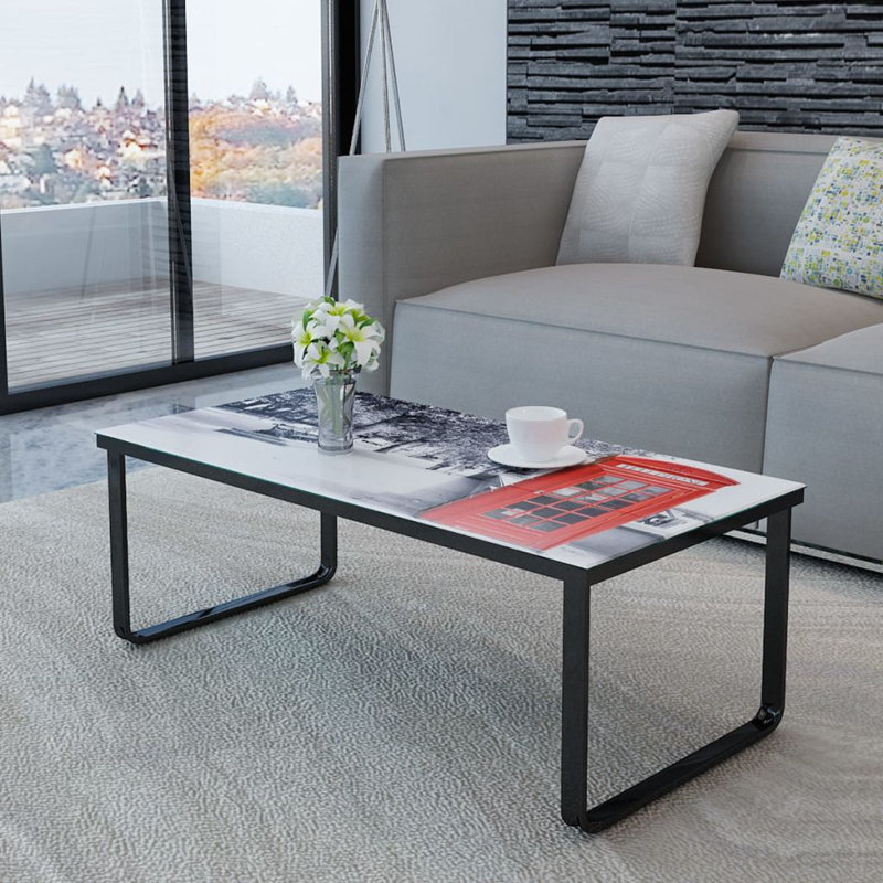 Wieze Coffee Table, Grey/Red