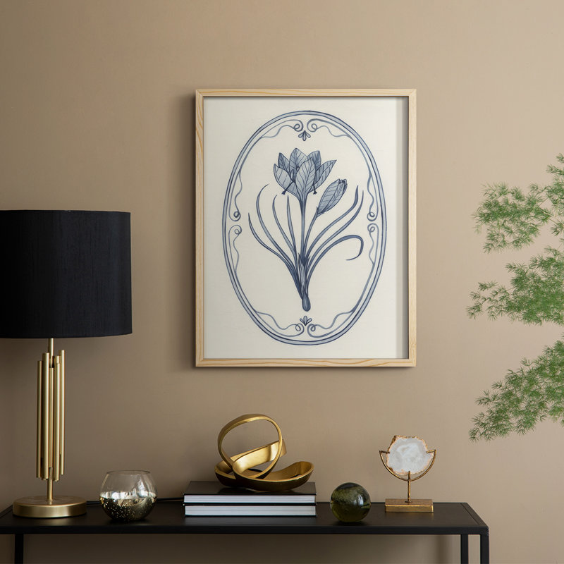Spring Portrait II Framed Print - Solid Wood, Natural, 11" H x 9" W