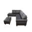 Canapé modulaire en similicuir avec repose-pieds Irine