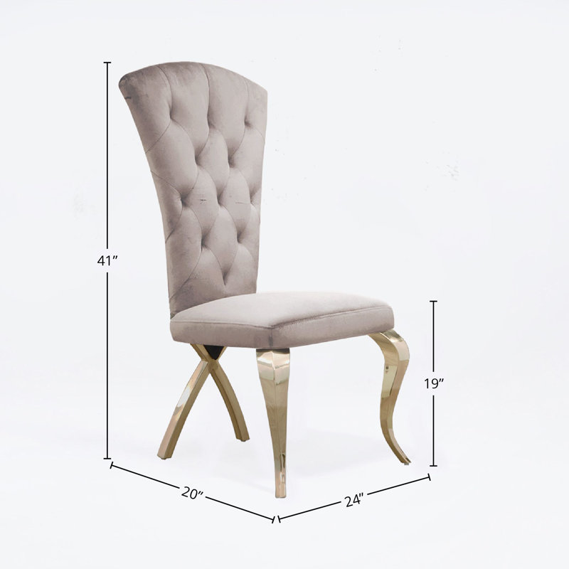 Fauteuil d'appoint en velours, Taupe