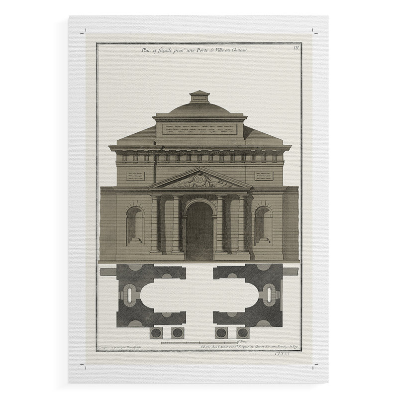 Bâtiments et façades III - Impression sur toile seulement - NON-CADRE, H 12 po x l 8 po