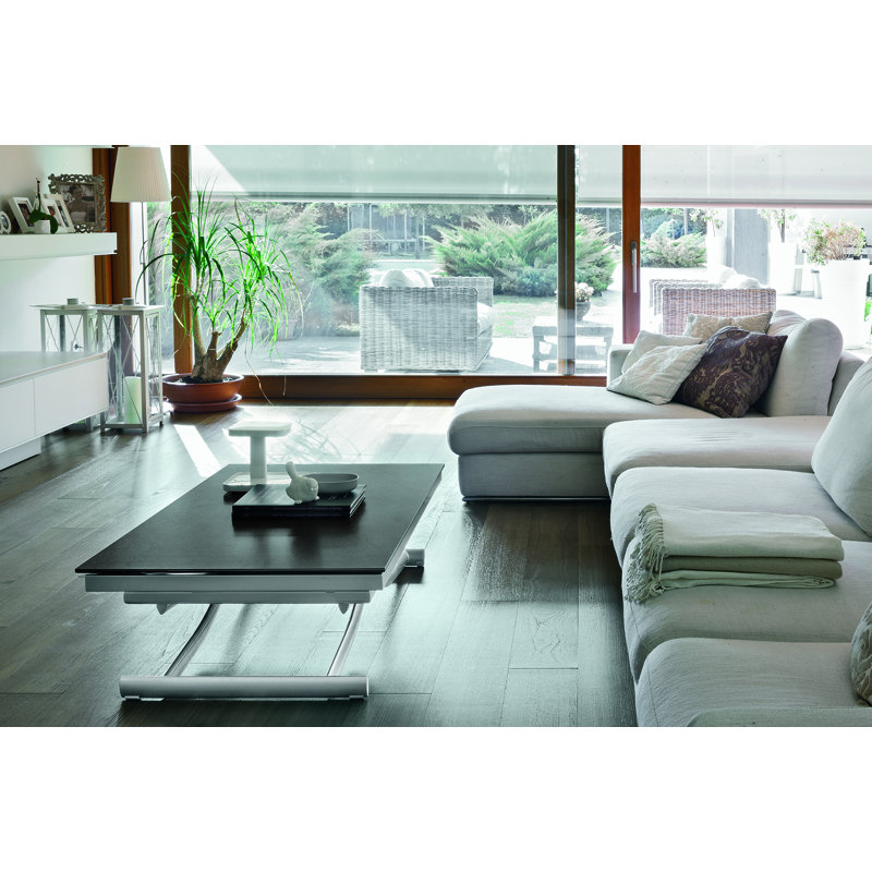 Dione Plus Metal Base Dining Table, Black