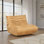 Chaise d'appoint Revena, microfibre plissée, courbée