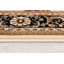 Tapis intérieur / extérieur 4 pi x 6 pi (3 pi 9 po x 5 pi 6 po) à motif de médaillon persan beige / noir Yasmin-30842371