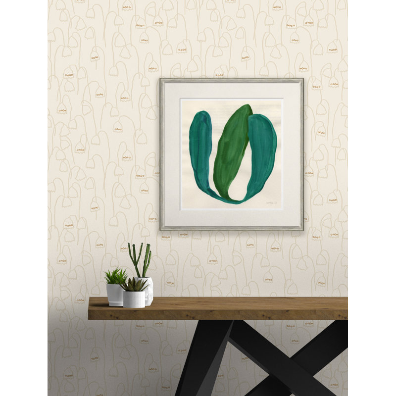 Floral Wallpaper by Susan Hable, Black/Cream