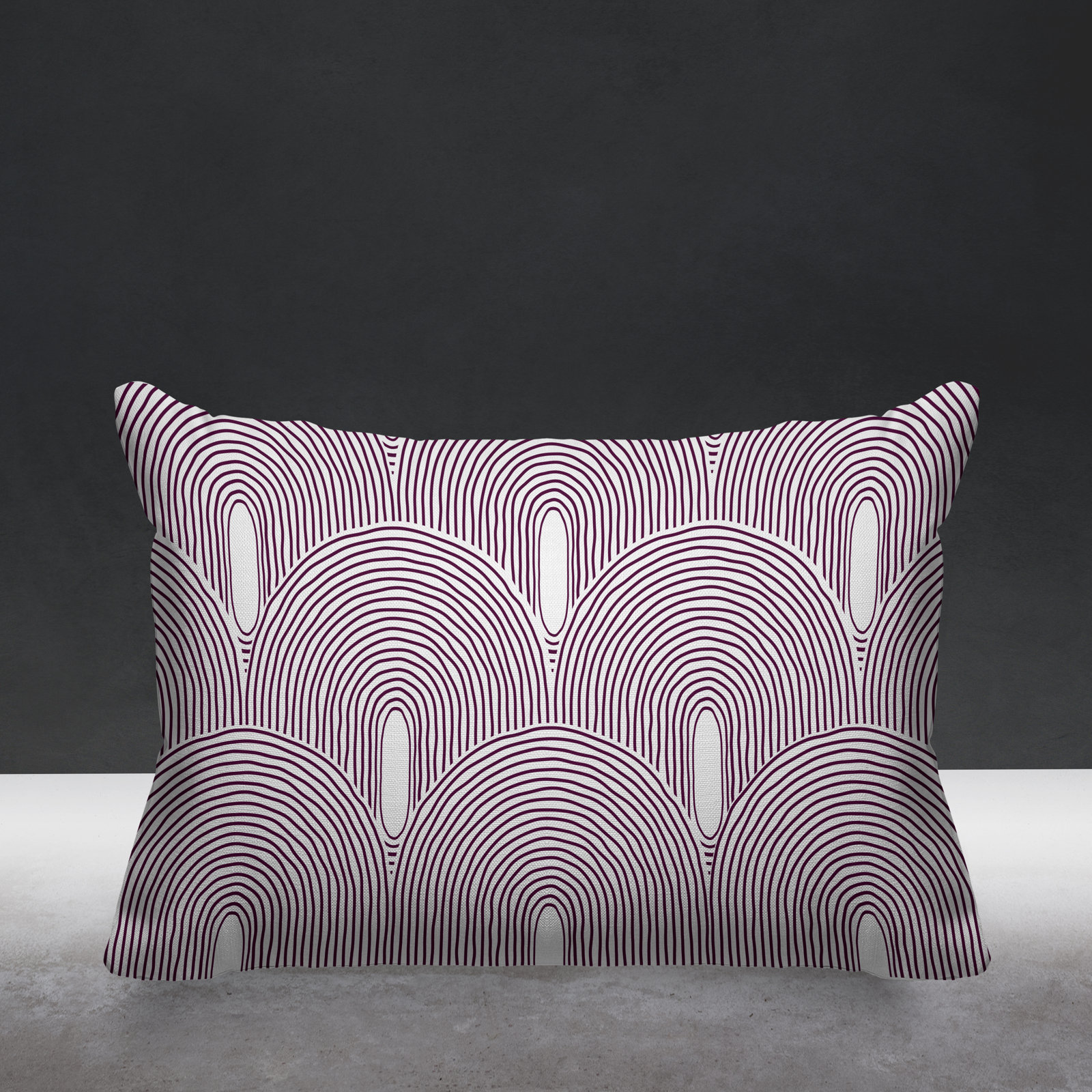 Limpo Starburst Indoor/Outdoor Throw Pillow, Purple, 14"H x 20"W, Rectangular