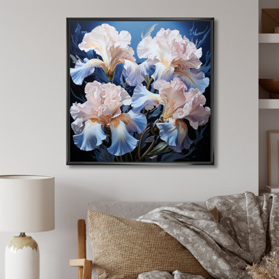 " Irises Bathed In Silvery Aura Moonlight II "