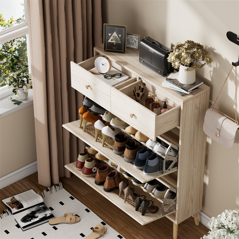 16 Pair Shoe Storage Cabinet