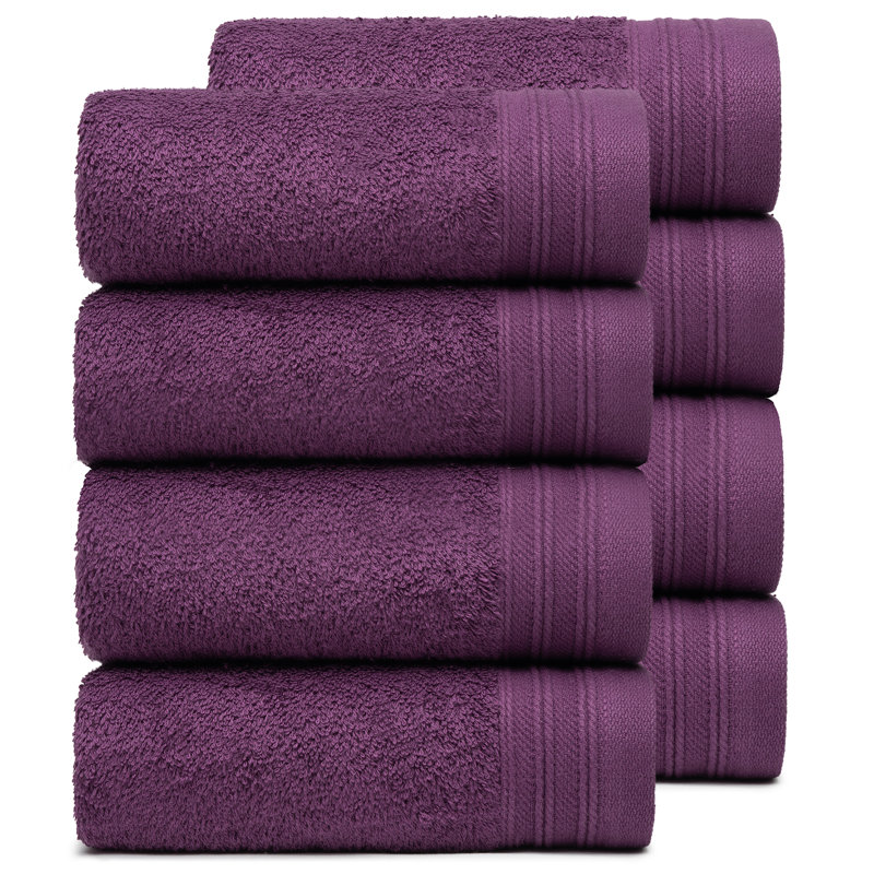 Raquel Midweight Hand Towel, Plum