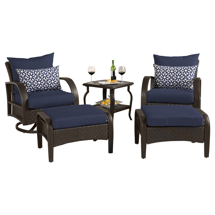 Barcelo 7 Piece Rattan Conversation Set with Cushions