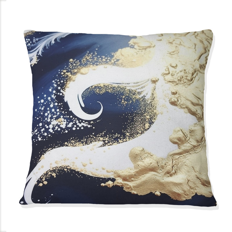 Abstrait Areal View Sunshine In The Artic - Coussin décoratif à formes abstraites