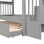 Lit superposé simple au-dessus de simple avec lit gigogne simple Stairway-891077097