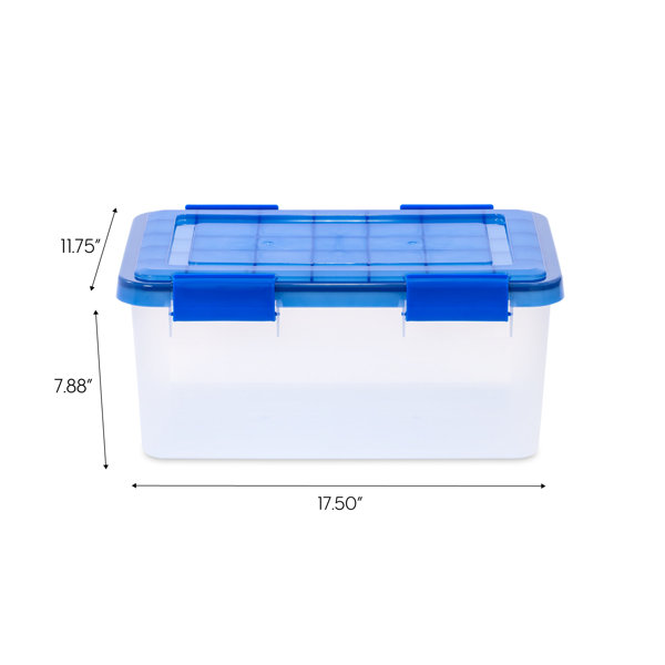 IRIS Medium 4.25-Gallons (17-Quart) Clear Tote with Standard Snap Lid in  the Plastic Storage Containers department at