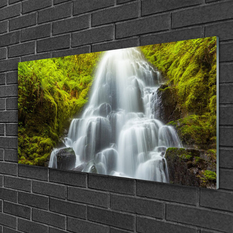 Waterfall - No Frame Print on Glass