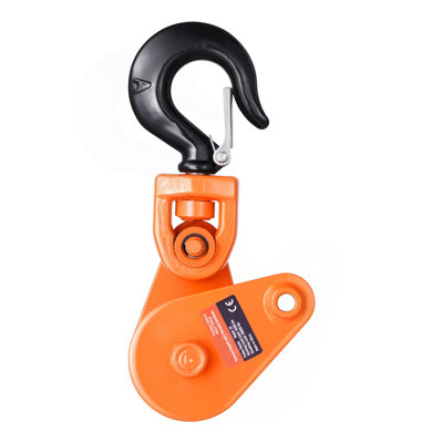 2 Ton Snatch Block With Swivel Hook 3" Sheave 3/8" Wire Rope Wrecker Rollback