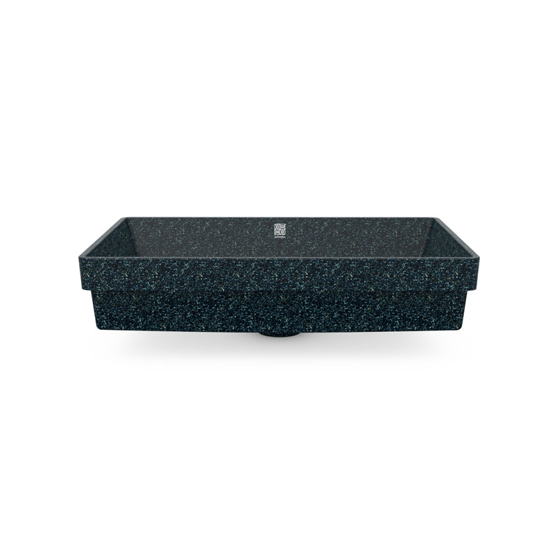 Woodio Cube60 15.75'' Wood Rectangular Bathroom Sink, Arctic