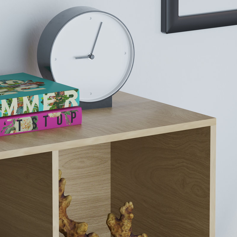 Oreland Cube Bookcase, Oak, 64.5cm H x 65cm W x 29cm D
