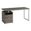 Bureau d'ordinateur, bureau personnel, ordinateur portable, installation à gauche, à droite, tiroirs de rangement, travail, métal, contemporain, moderne-1620027405