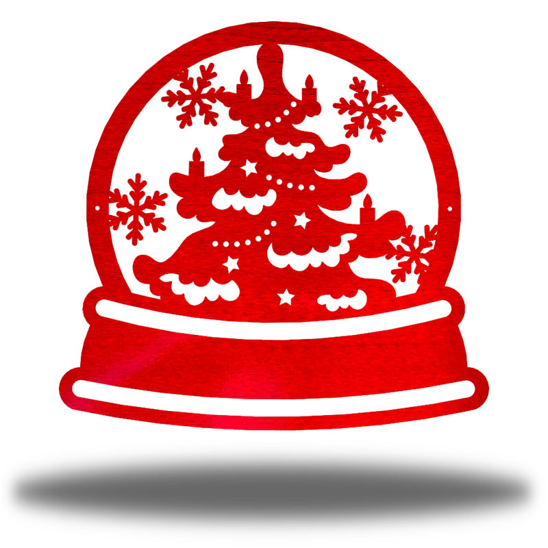 Boule à neige Eine, H 12 po x l 12 po, Rouge