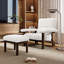 Fauteuil d'appoint rembourré avec repose-pieds