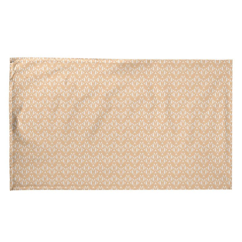 Serviette de thé art déco de substitution, Sergé de coton, Jaune