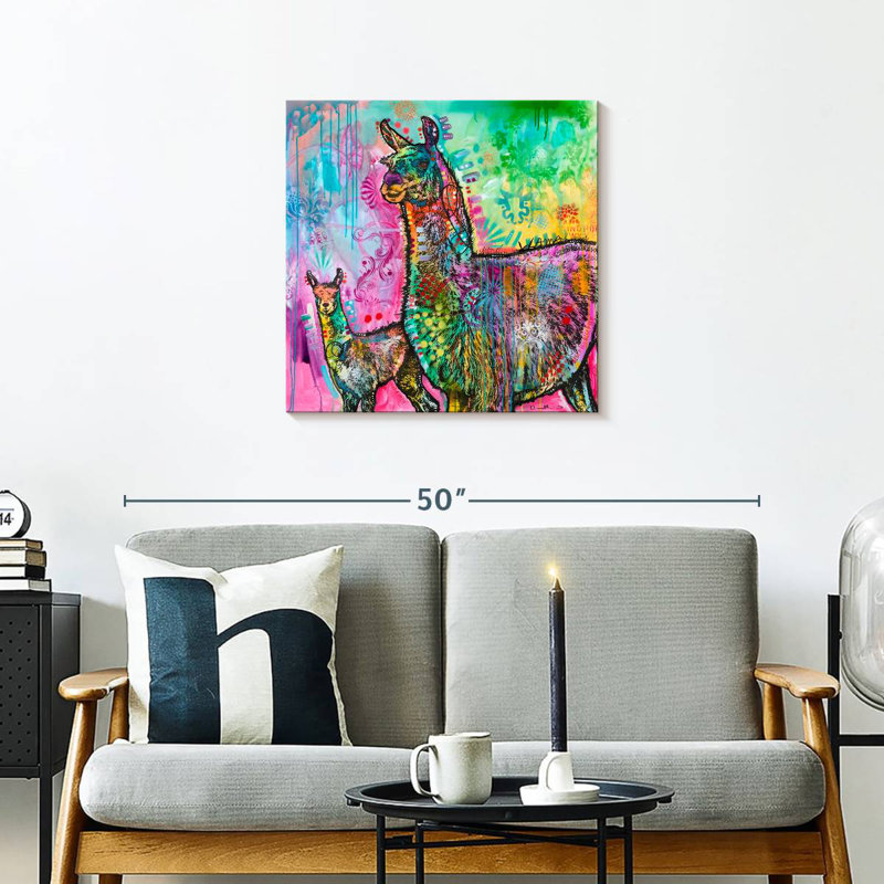 Lama psychédélique Brampt, H 24 po x l 24 po