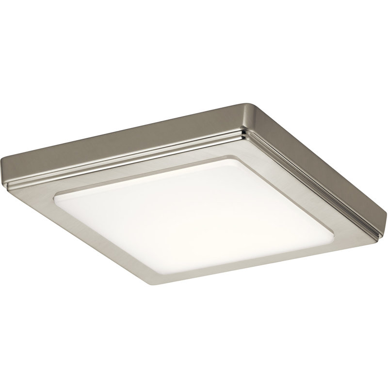 Pamelia Acrylic LED Flush Mount, Brushed Nickel, 1" H x 7" W x 7" D, 3000K