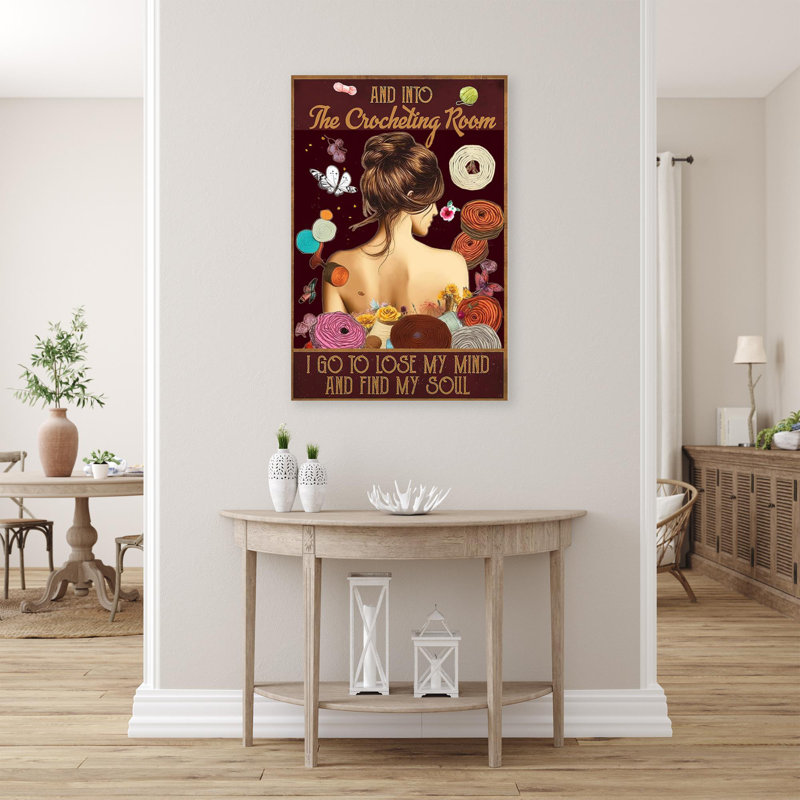 «Kristo And Into The Crocheting Room», impression sur toile, H 36 po x l 24 po x P 1,25 po