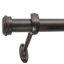 Tringle à rideaux simple réglable en métal Lincoln-33350185-33350186
