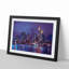 The Frankfurt Skyline in Germany at Night - Picture Frame Painting Print-55639794-55639795