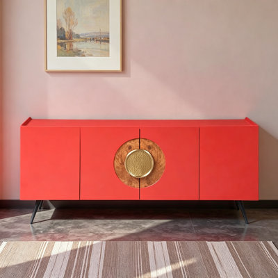Simple Red Sideboard
