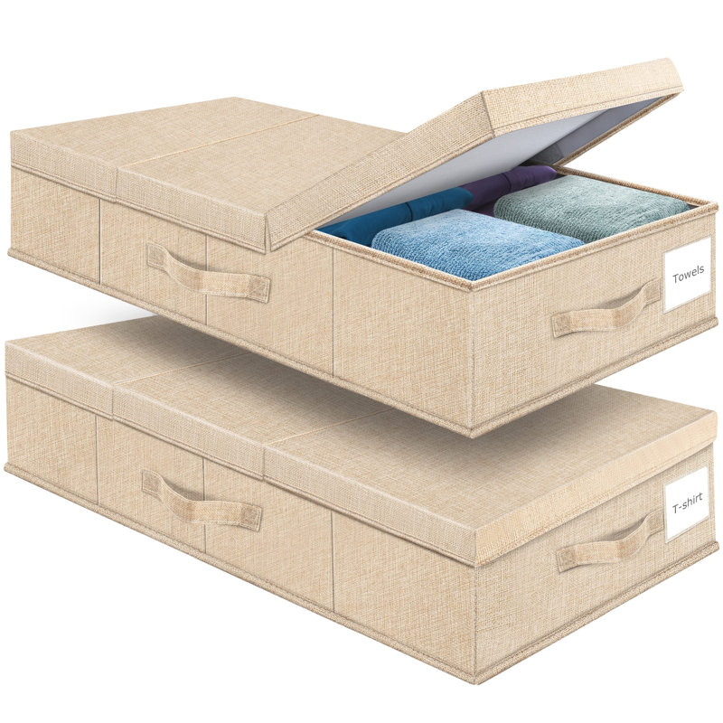Ensemble de rangement en tissu sous le lit, 2, Kaki