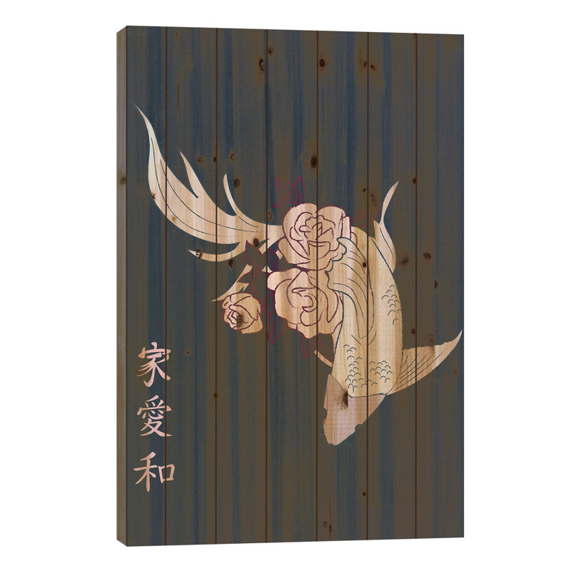 Dessin de style japonais, H 40 po x l 26 po x P 1,5 po