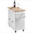 Kitchen Island Cart With Solid Wood Top, 35.4" Width Mobile Carts With Storage Cabinet, Rolling Kitchen Table With Spice Rack, Towel Rack, And Drawer, Portable Islands On Wheels