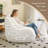 Compression Soft Teddy Fabric Tufted Memory Sponge Foam Filled Bean Bag Chair-1689164114