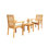 Hari Outdoor 3 - Piece Teak Bistro Set