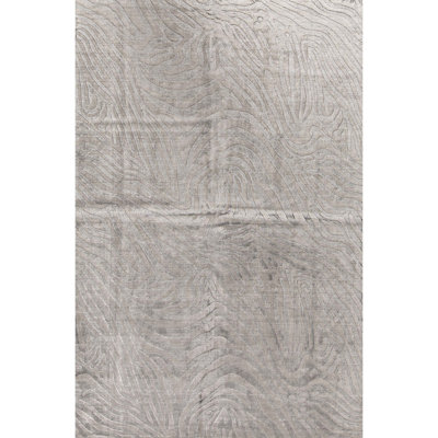 Tapis gris de haute qualité noué à la main