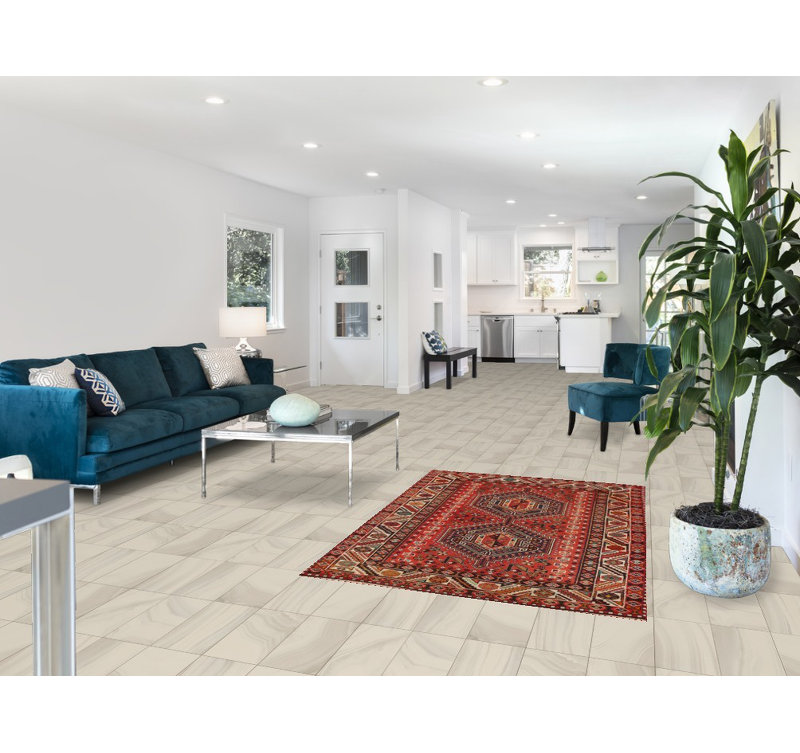 Tapis traditionnel rétro géométrique 4 x 6