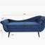 Chaise longue avec accoudoirs à volutes