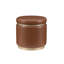 Repose-pieds de rangement rond en similicuir de 18 po Addilynne-829132621