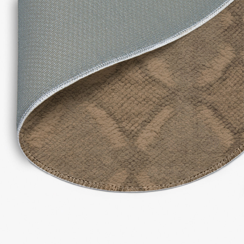 Trellis Brown Indoor and Outdoor Area Rug, Round 5'