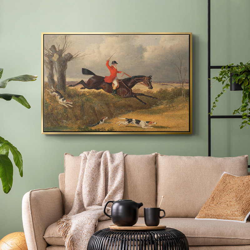 «Vintage Animal» - XLV III - Impression sur toile tendue, Toile avec cadre flottant or, H 27 po x l 41 po x P 2 po