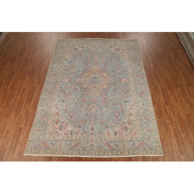 Geometric Blue Traditional  Area Rug 8x11