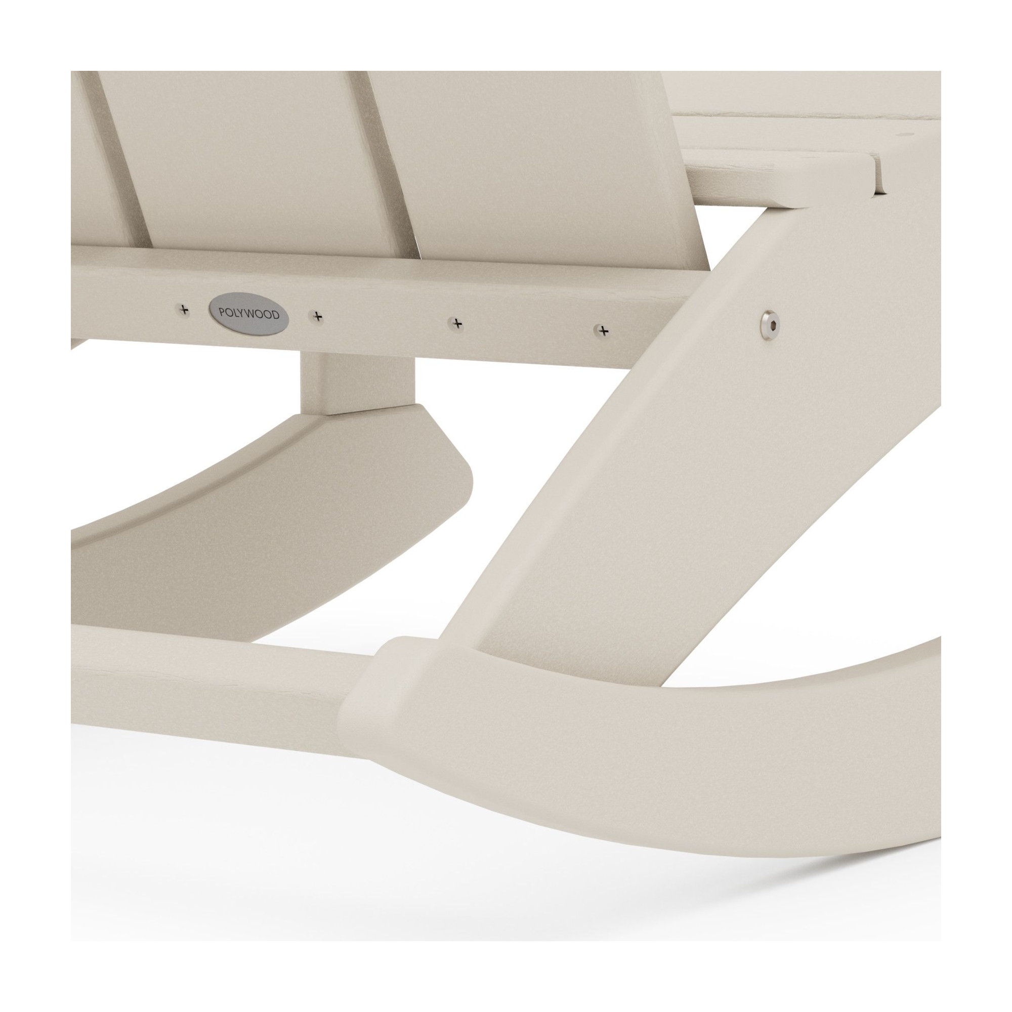 POLYWOOD Modern Adirondack Rocking Chair, Sand