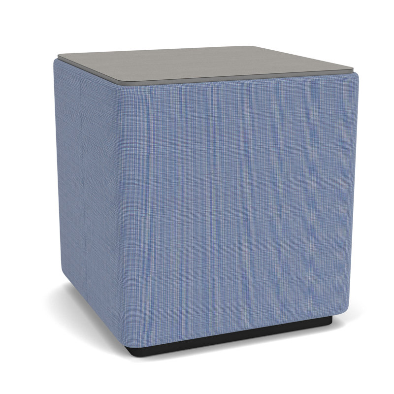 Table de bout avec plateau en stratifié Darsey, Noir; marine clair Chambray, 16", Sergé sarrasin
