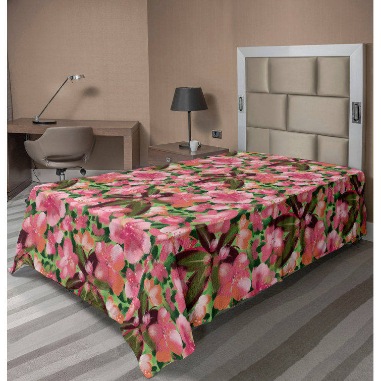 Ambesonne, drap plat floral pivoines, art botanique printanier