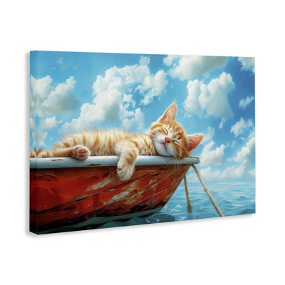 Chat endormi sur une toile, conception de Parable Visions