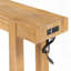 Console rustique minimaliste avec tiroir caché et prise de courant latérale (naturel)-828969511