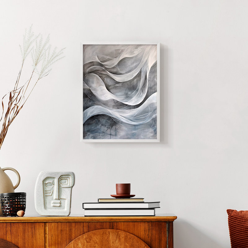 ABSTRACT Series CDLXIV  -Premium Framed Print -Ready to Hang - No Nails Required, White, 21" H x 17" W